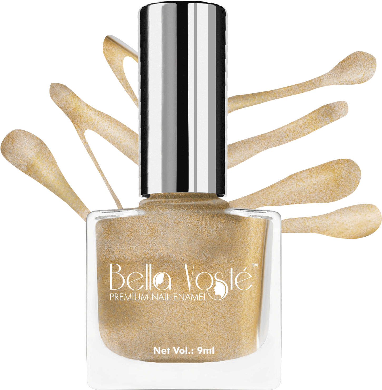 Golden Shimmer Nail Polish Bella Voste PNG Image