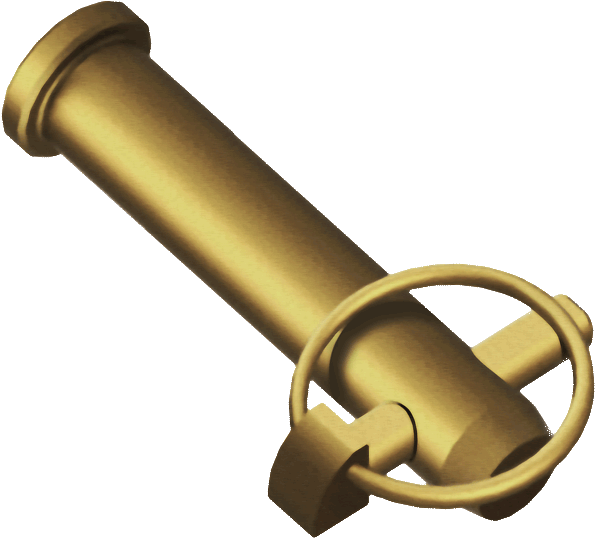 Golden Skeleton Key Graphic PNG Image