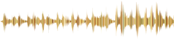 Golden Sound Wave Visualization PNG Image