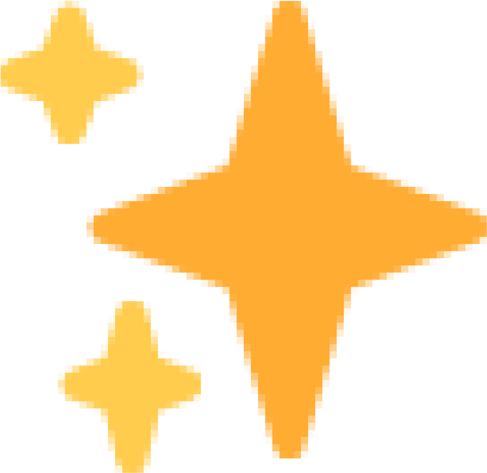 Golden Sparkle Emoji PNG Image