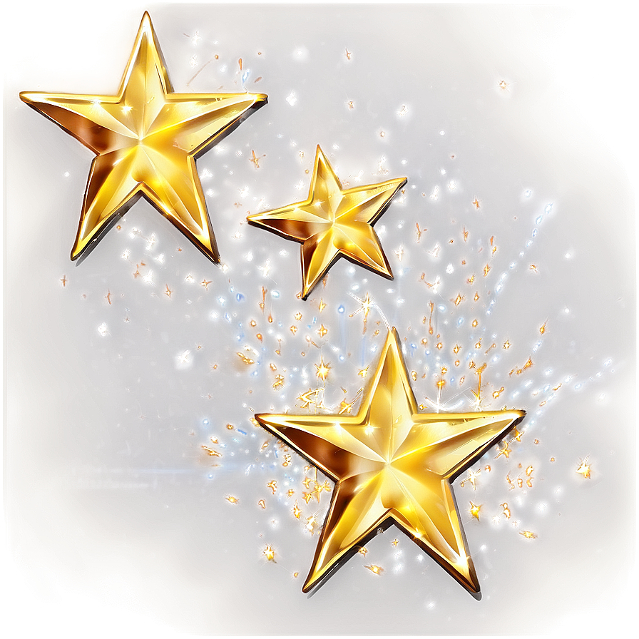 Golden Sparkle Stars Png Uis17 PNG Image