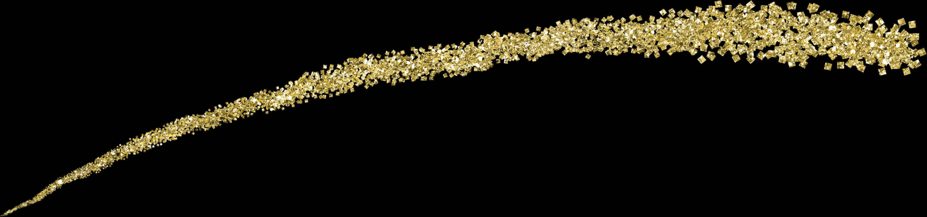 Golden Sparkle Trail PNG Image