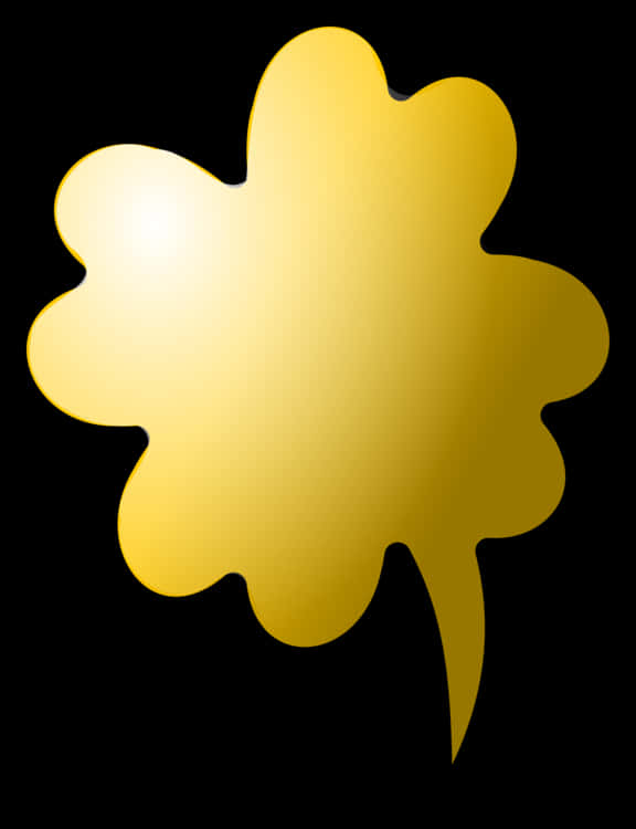 Golden Speech Bubble Graphic PNG Image