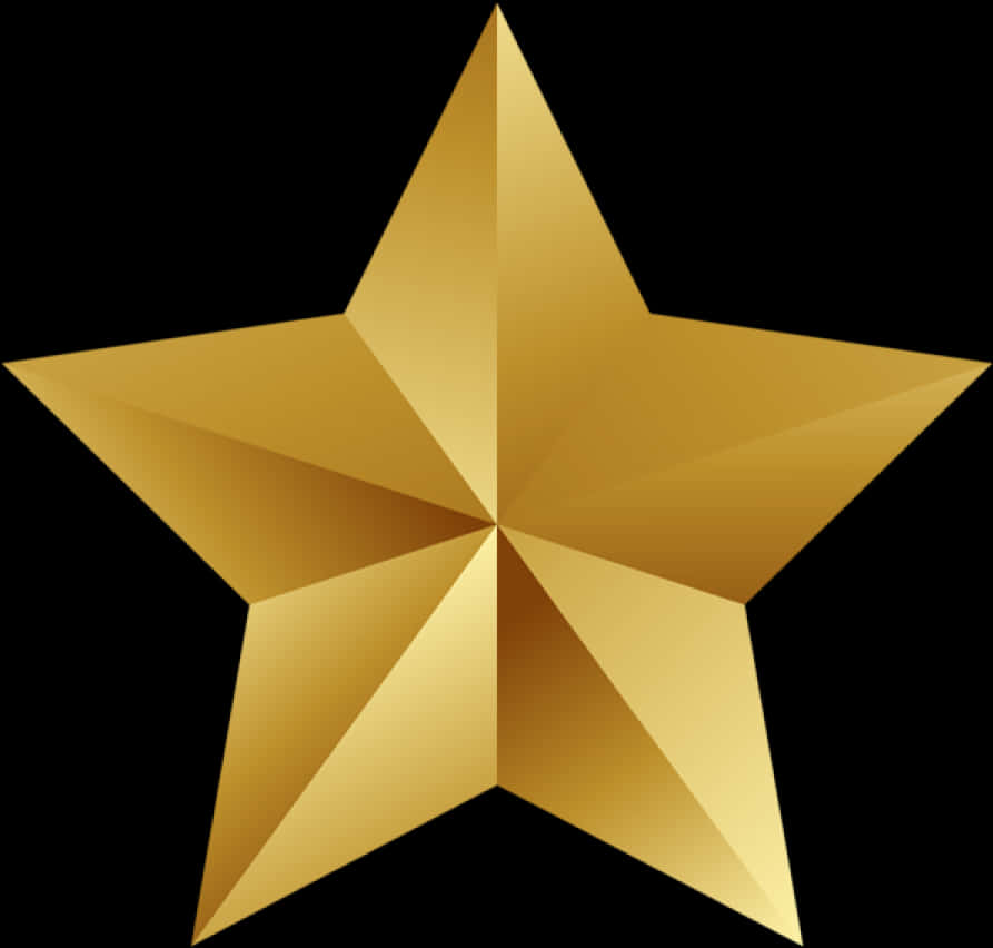 Golden Star Graphic PNG Image