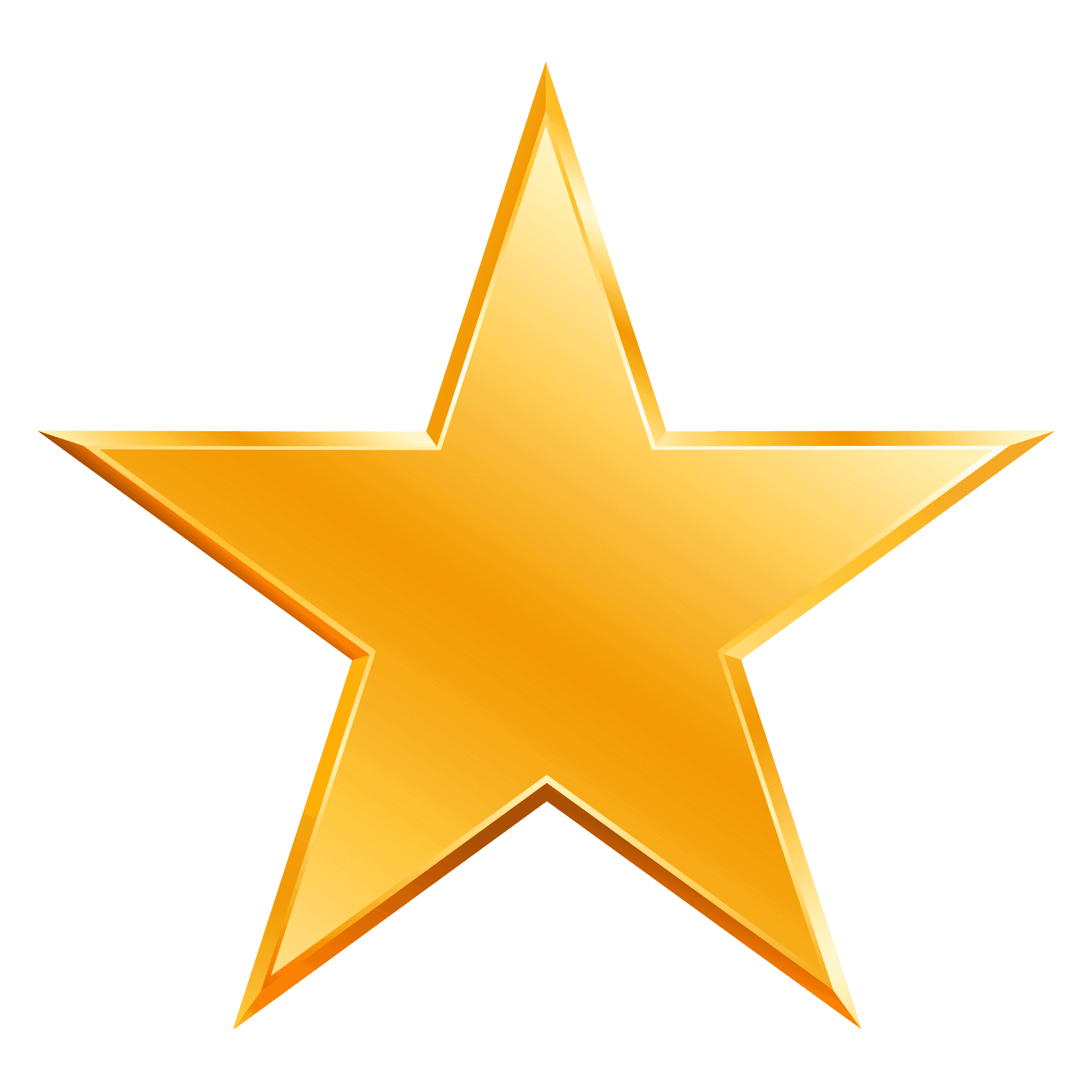 Golden Star Icon PNG Image