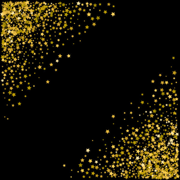 Golden Star Sparkle Background PNG Image