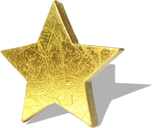 Golden Star Texture3 D Render PNG Image