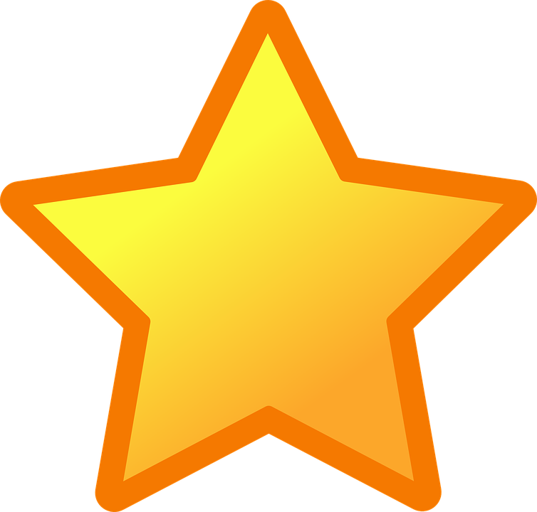 Golden Star Vector Graphic PNG Image