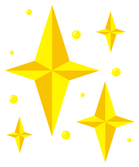 Golden Stars Illustration PNG Image