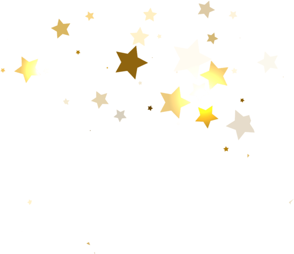 Golden Stars Scatteredon Dark Background PNG Image