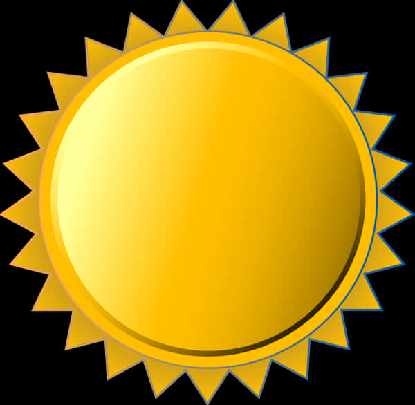 Golden Sun Coin Graphic PNG Image