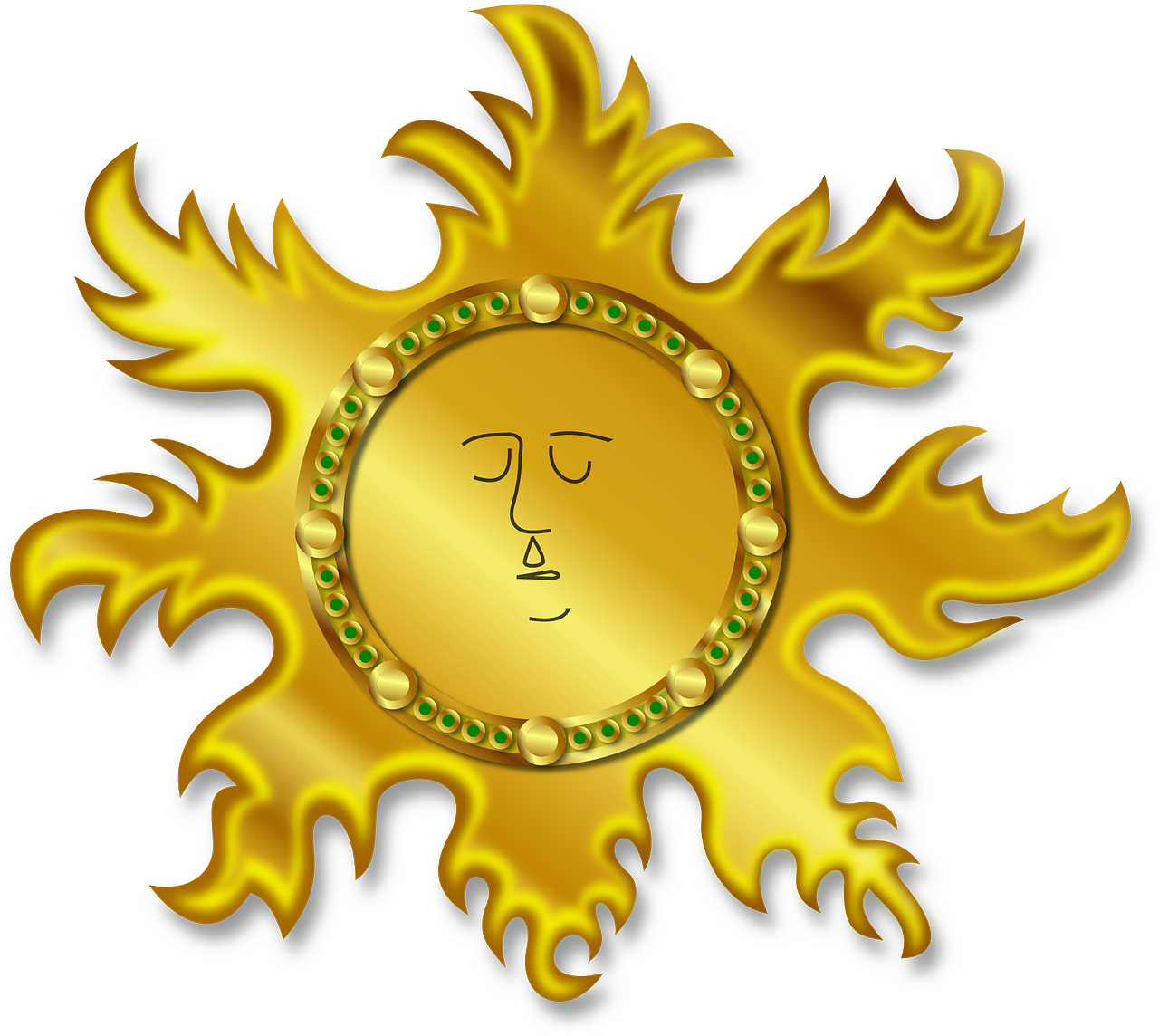 Golden Sun Emblem PNG Image