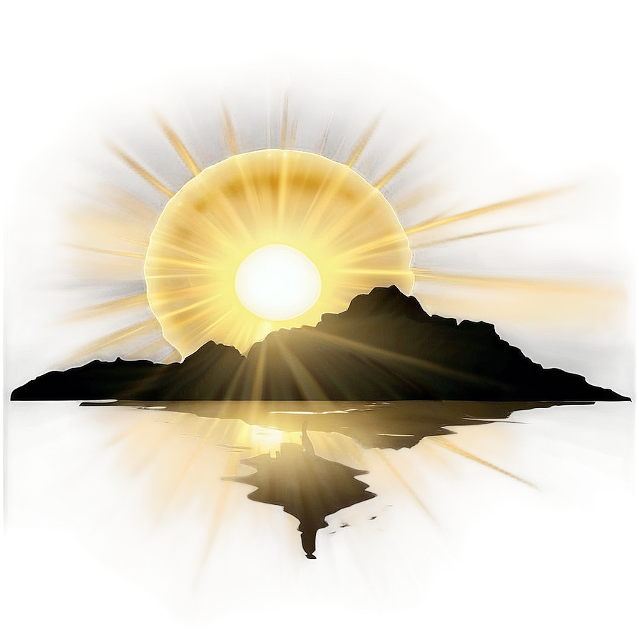 Golden Sunrise Scenery Png Hko88 PNG Image