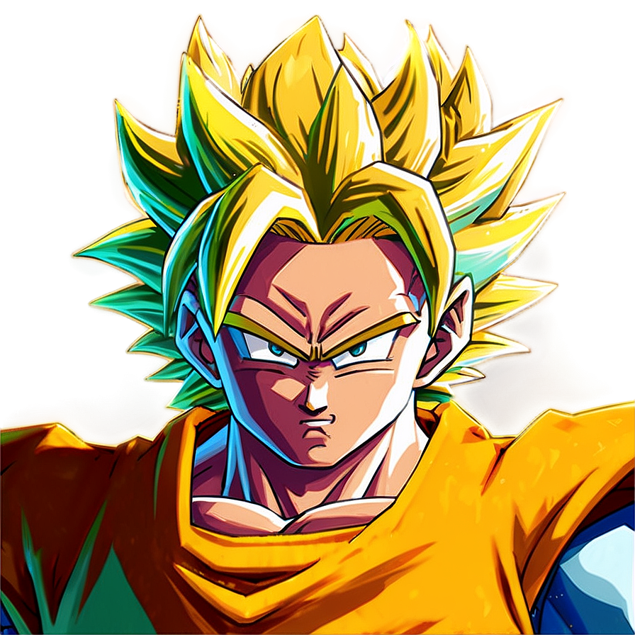 Golden Super Saiyan Hair Png Qbn PNG Image