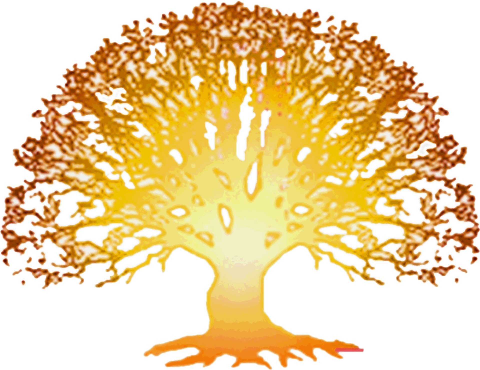 Golden Tree Graphic Design PNG Image