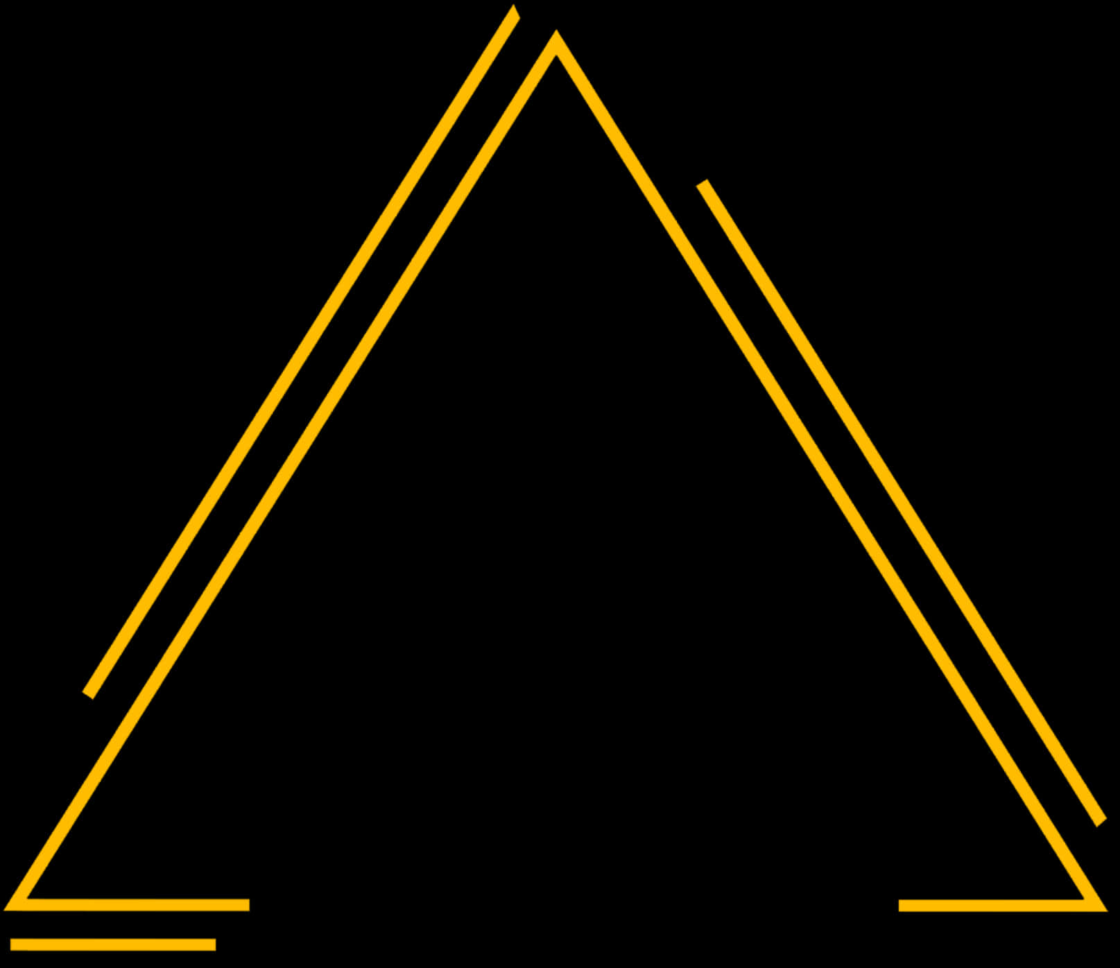 Golden Triangle Outline PNG Image