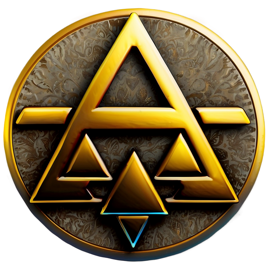 Golden Triforce Icon Png Dws77 PNG Image