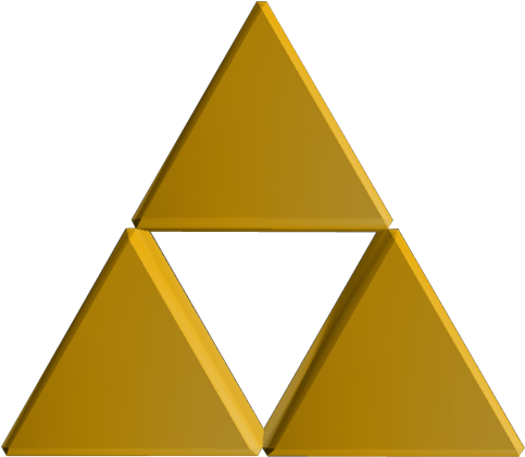 Golden Triforce Symbol.png PNG Image