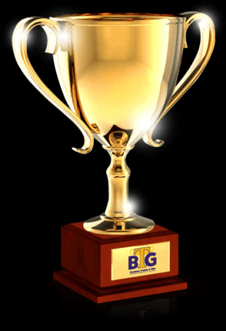 Golden Trophy Award PNG Image