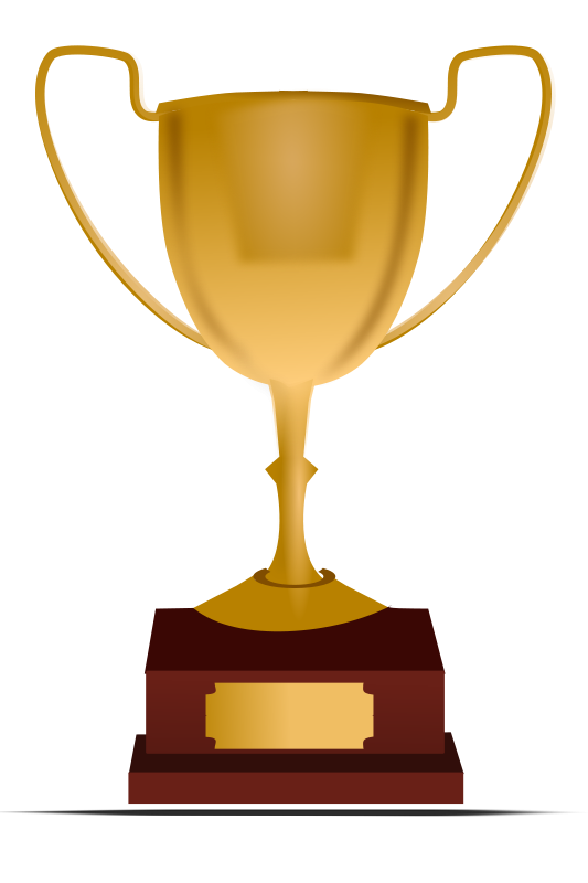 Golden Trophy Cup Award PNG Image