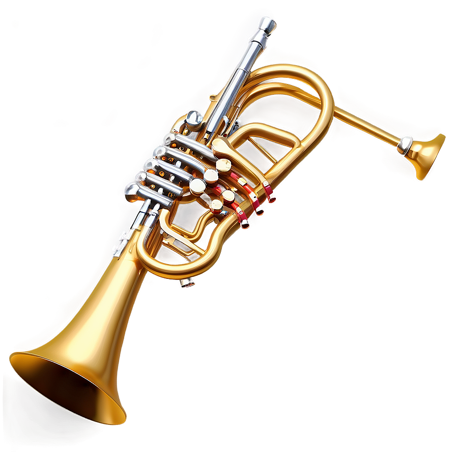 Golden Trumpet Design Png 05242024 PNG Image