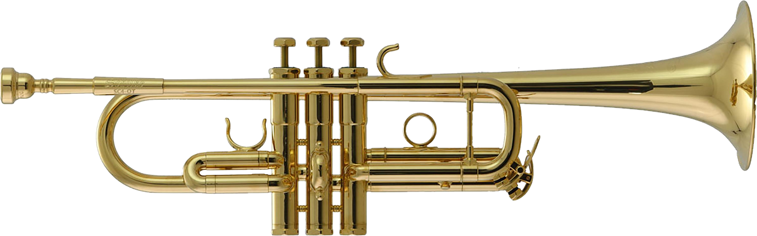 Golden Trumpet Side View PNG Image