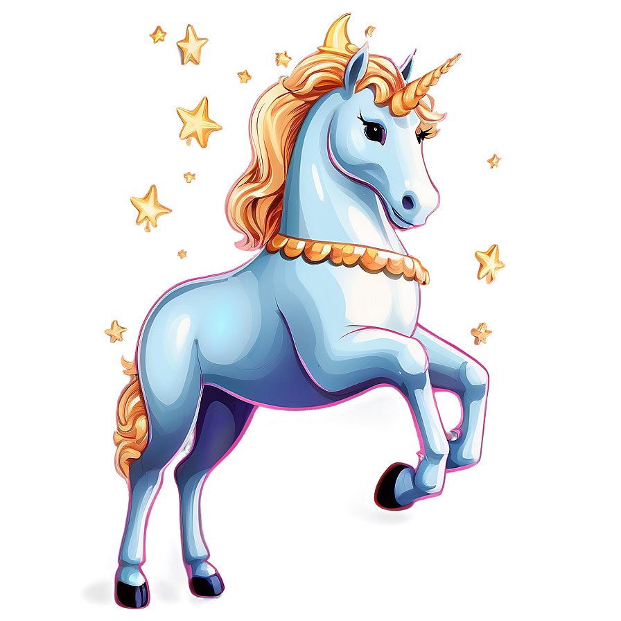 Golden Unicorn Clipart Png Onq41 PNG Image