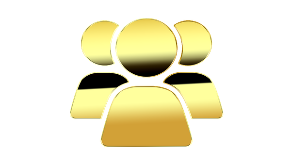 Golden User Group Icon PNG Image