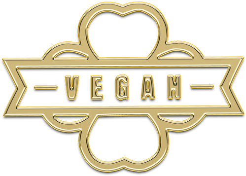 Golden Vegan Sign Graphic PNG Image