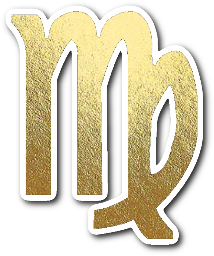 Golden Virgo Zodiac Sign PNG Image