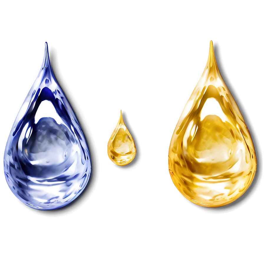 Golden Water Drop Png Ywo PNG Image