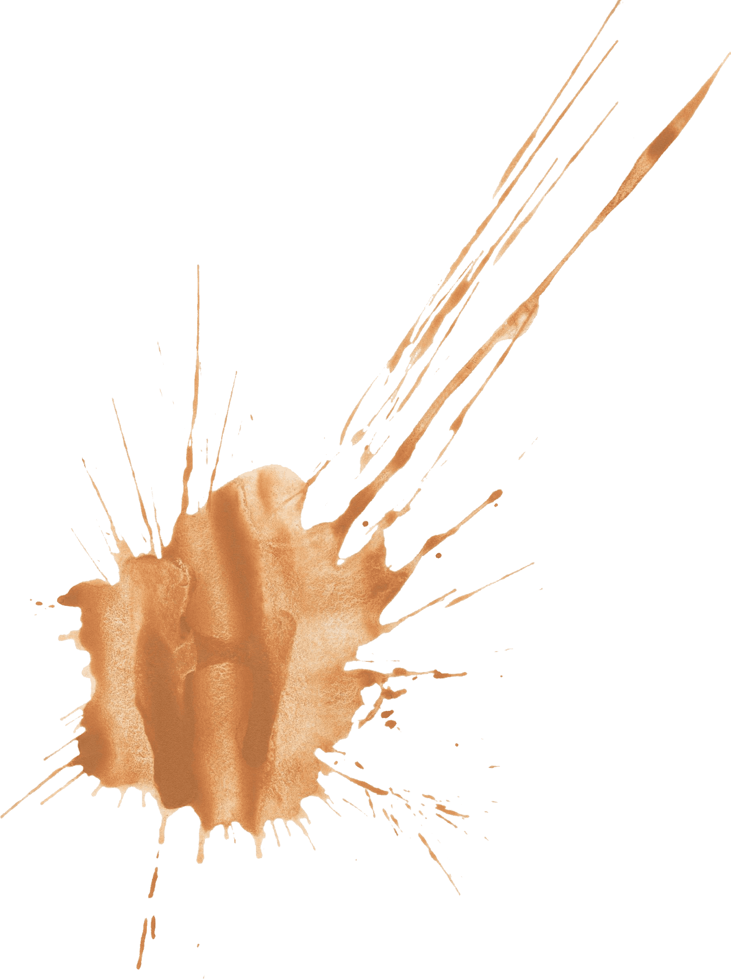 Golden Watercolor Splashon Teal Background.png PNG Image