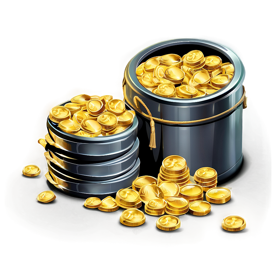 Golden Wealth Pile Png Mhw33 PNG Image