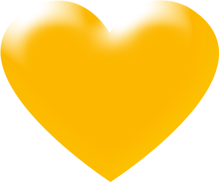 Golden3 D Heart Graphic PNG Image