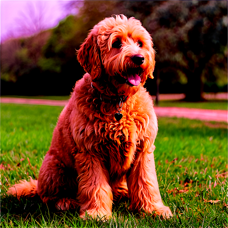 Goldendoodle In The Park Png Psx5 PNG Image