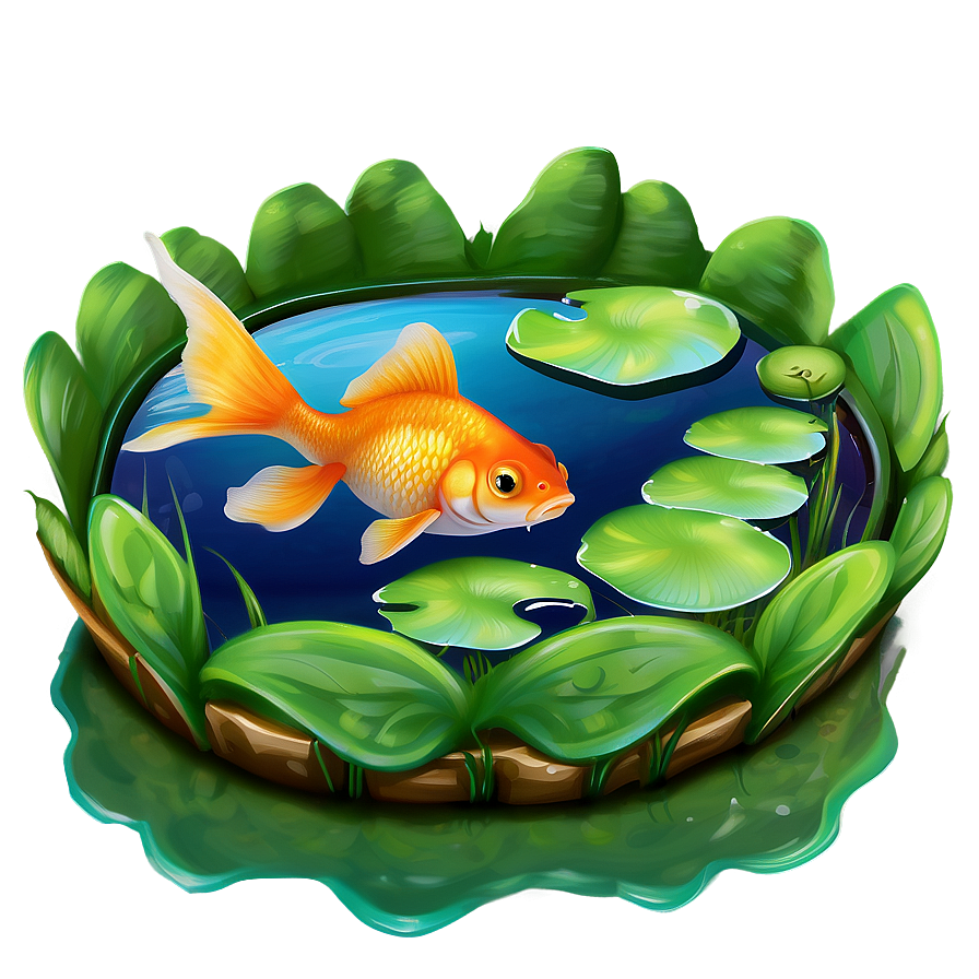 Goldfish In Pond Png Hxy99 PNG Image