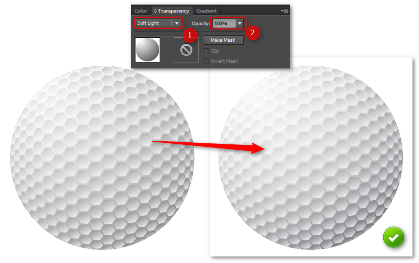 Golf Ball Dimple Effect Comparison PNG Image