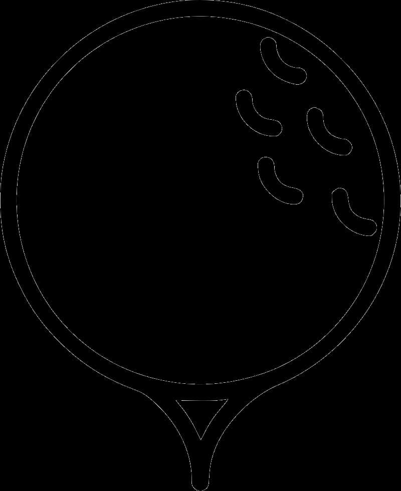 Golf Ball Outline Drawing PNG Image