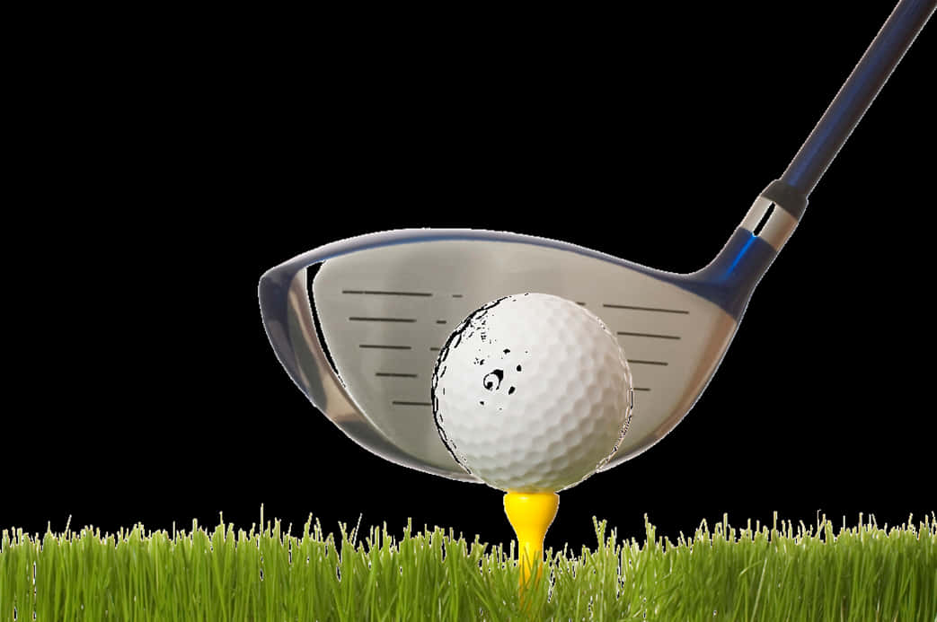 Golf Ballon Tee Abouttobe Struck PNG Image