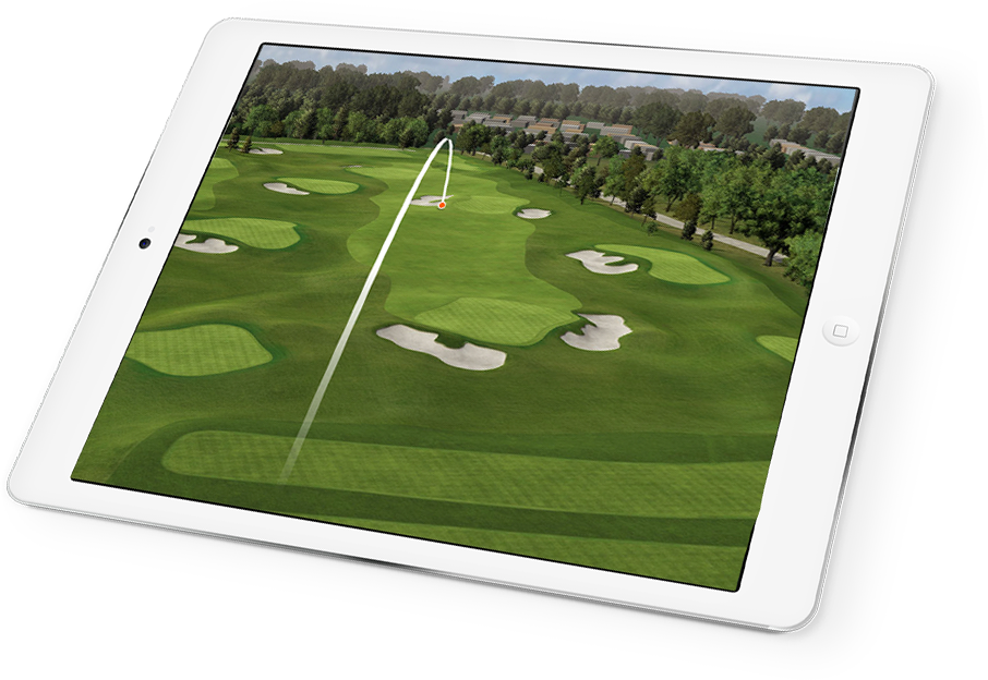 Golf Course Tablet Display PNG Image