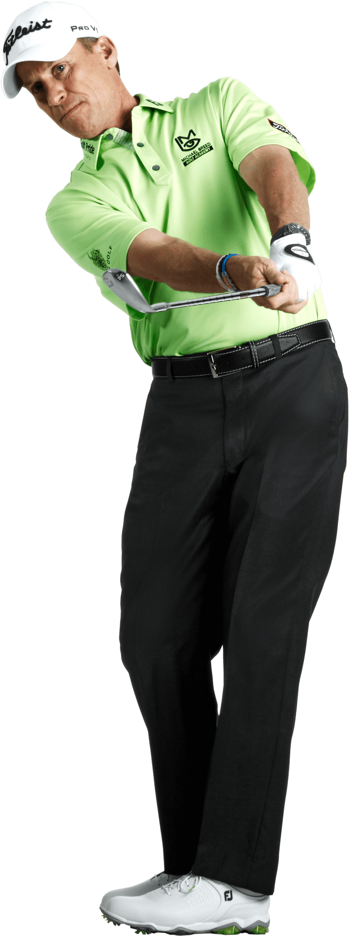 Golfer Mid Swing Action PNG Image