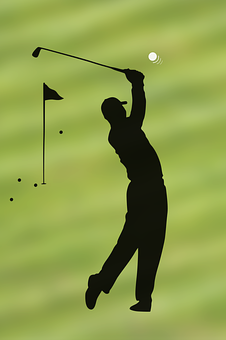 Golfer Silhouette Swing PNG Image