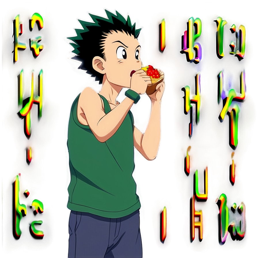 Gon Freecss Eating Moment Png 06252024 PNG Image