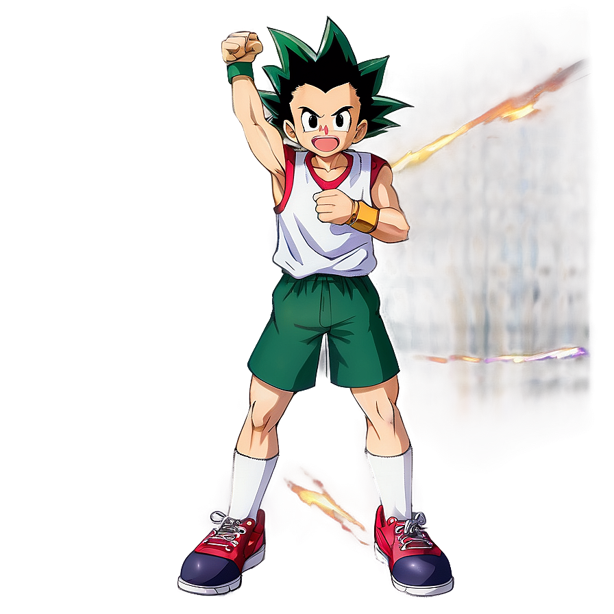 Gon Freecss Victory Pose Png 50 PNG Image