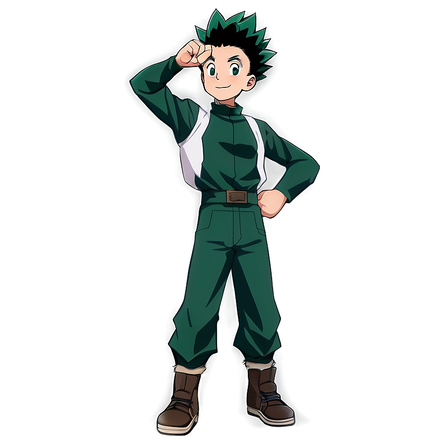 Gon Freecss Victory Pose Png Ocy PNG Image