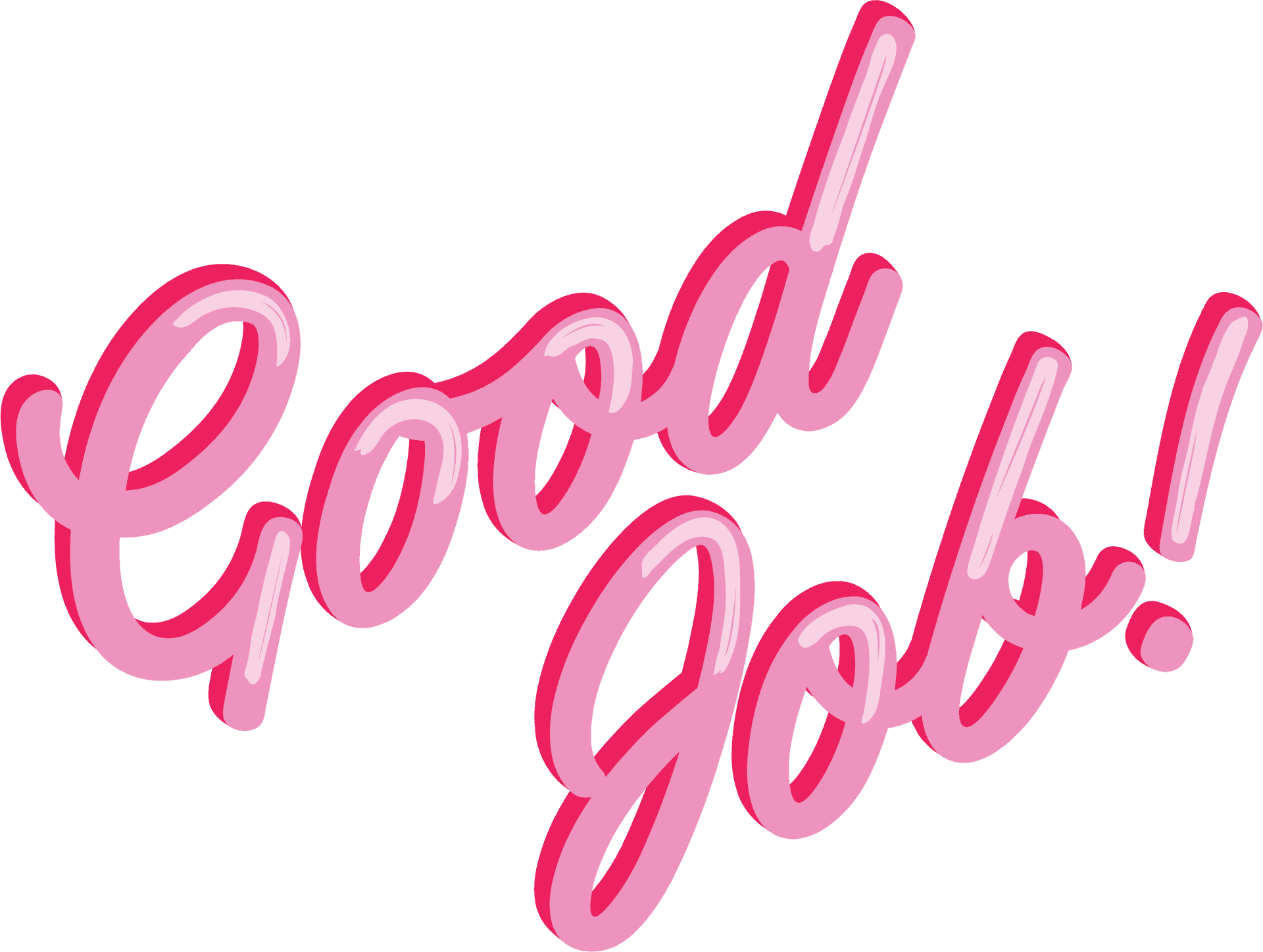 Good Job Appreciation Text PNG Image