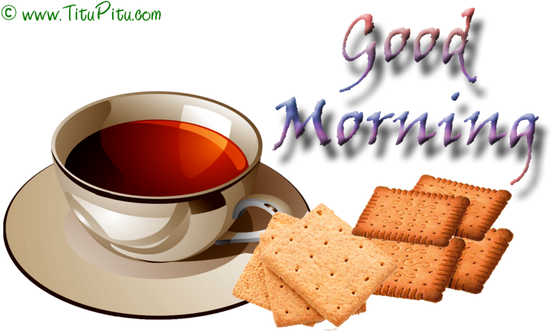 Good Morning Teaand Biscuits PNG Image