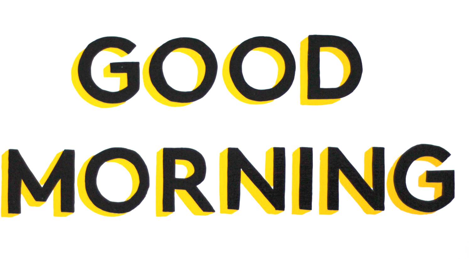 Good Morning Text Greeting PNG Image