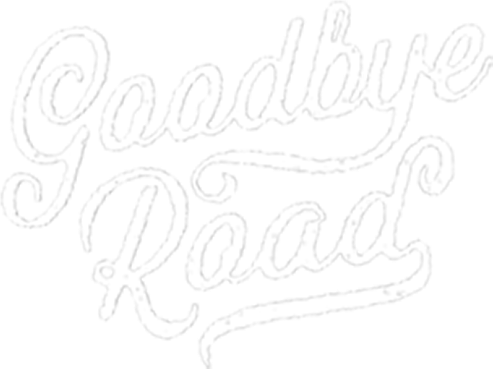 Goodbye Road Calligraphy PNG Image