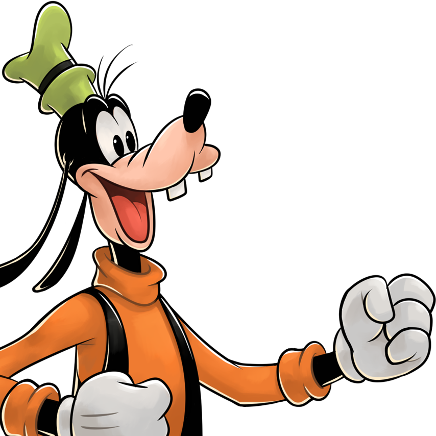 Goofy Character Portrait PNG Image